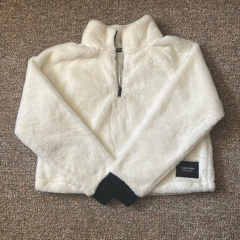 Calvin Klein performance white sweatshirt